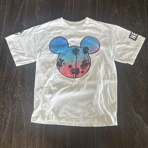 This item is a white Neff Disney Collection Palms Mickey Mouse t-shirt